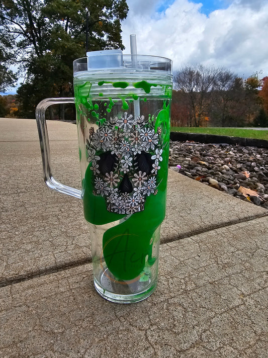 40oz skull candy lava drip cup