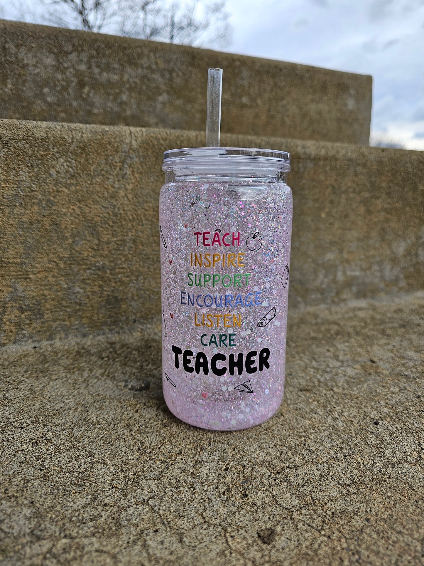 16oz acrylic teacher cup