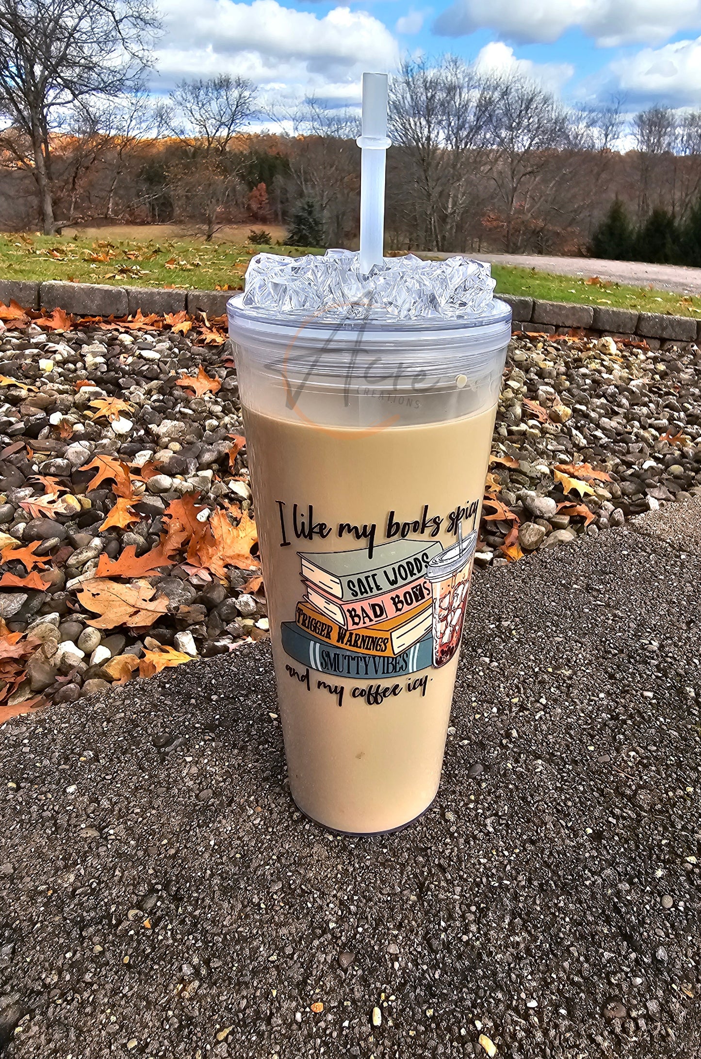 24oz books and spice cup